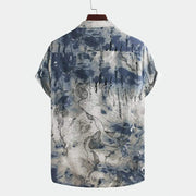 Abstract Smoky Pattern Printed Shirt - Men's Stylish Slim Fit Casual Wear