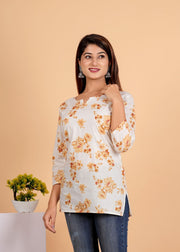 Jaipuri Printed Women’s short kurti