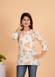 Jaipuri Printed Women’s short kurti