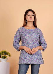 Jaipuri Printed Women’s short kurti