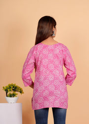 Sanganeri Printed Women’s short kurti