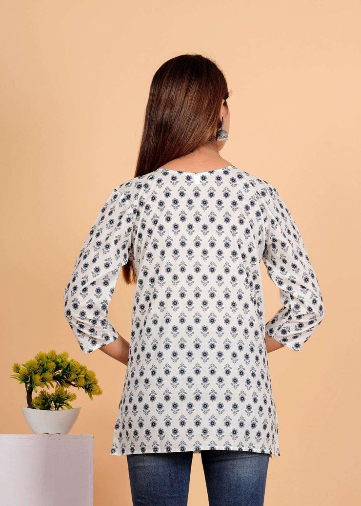 Jaipuri Printed Women’s short kurti