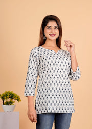 Jaipuri Printed Women’s short kurti