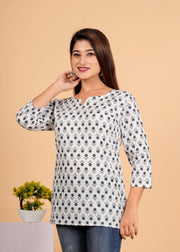 Jaipuri Printed Women’s short kurti