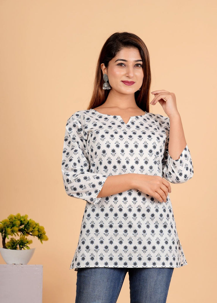 Jaipuri Printed Women’s short kurti