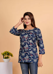 Sanganeri Printed Women’s short kurti