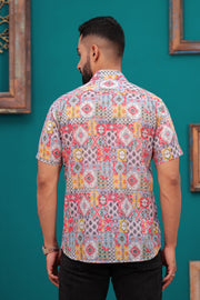 Men's Jaipur Print Cotton Shirt – Vibrant Ethnic Design