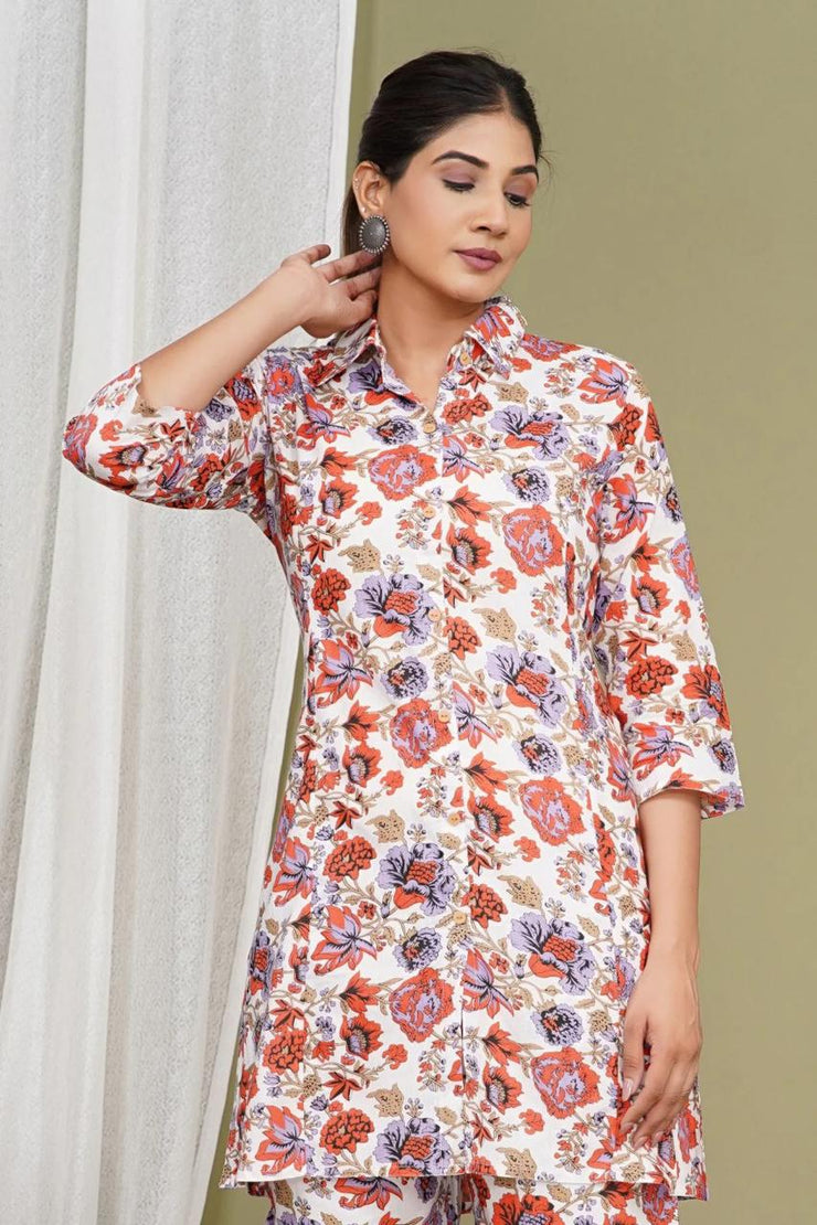 Chic Floral Print Co-ords Set for Women