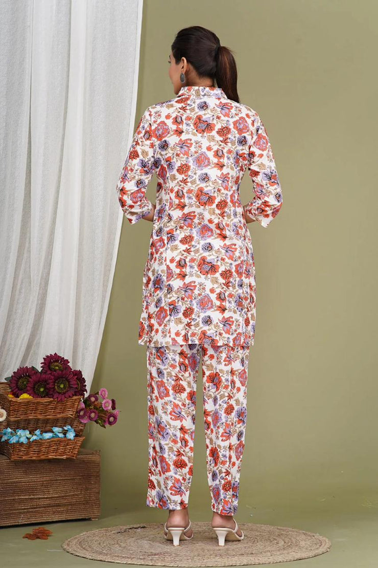 Chic Floral Print Co-ords Set for Women