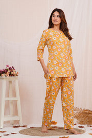 Sunshine Yellow Floral Printed Co-ord Set