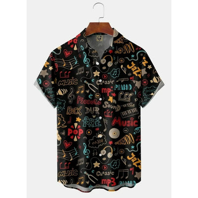 Trendy Men's Printed Cotton Multicolor Short Sleeve Shirt - Casual & Stylish