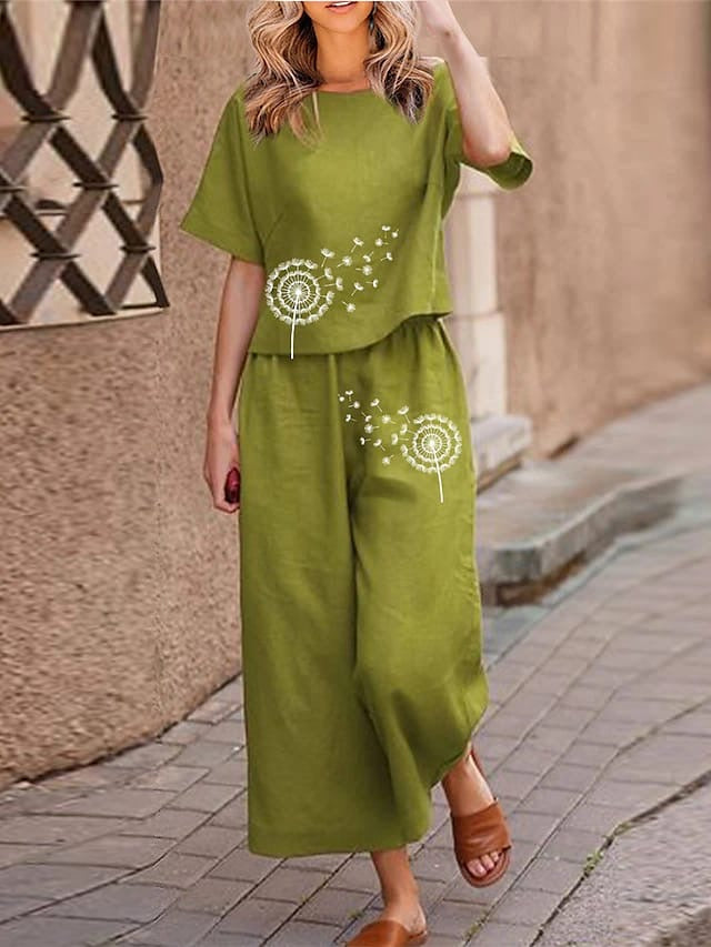 Elegant Olive Cotton Slub Co-ords Set with Embroidery for Women